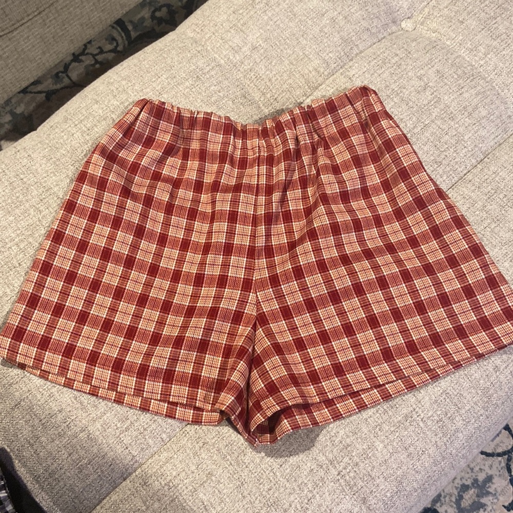 Shein checkered shorts with elastic waist